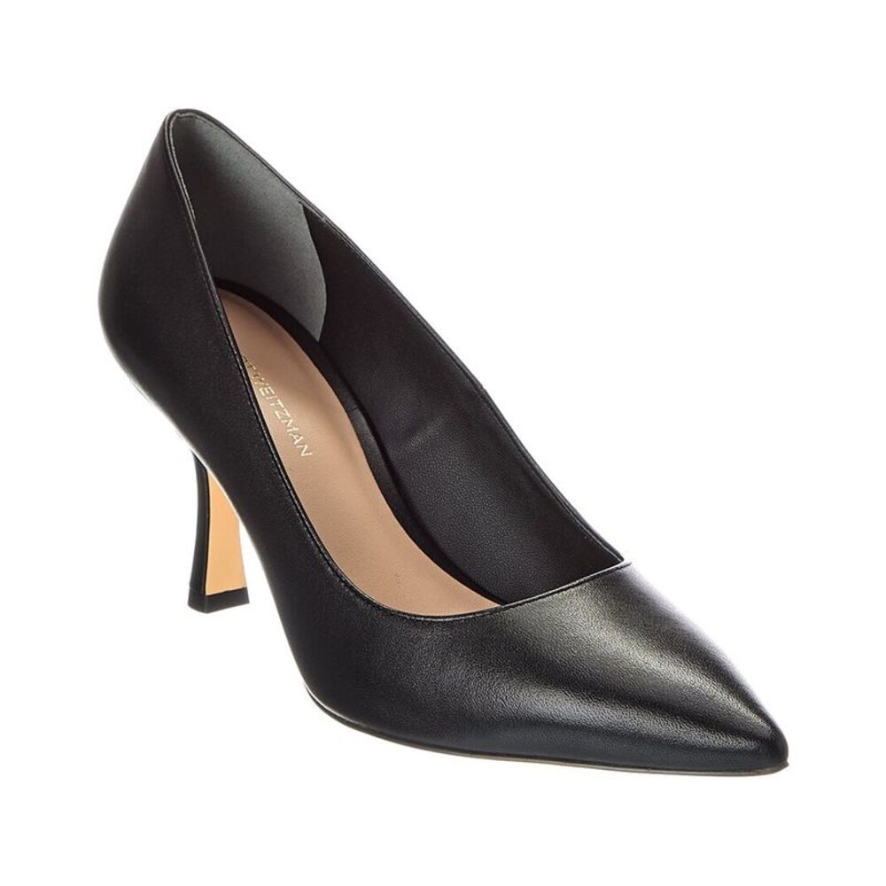 Stuart Weitzman Isla 75 Leather Pump, Black